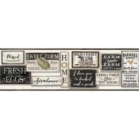 Shop LG1360BD Rustic Living Farm To Table color Blacks Country by York Wallpaper