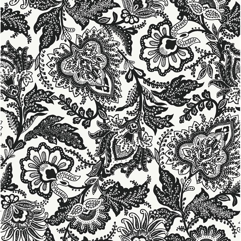 VBS4015 Vera Bradley Black Java Peel &amp; Stick Wallpaper by NuWallpaper