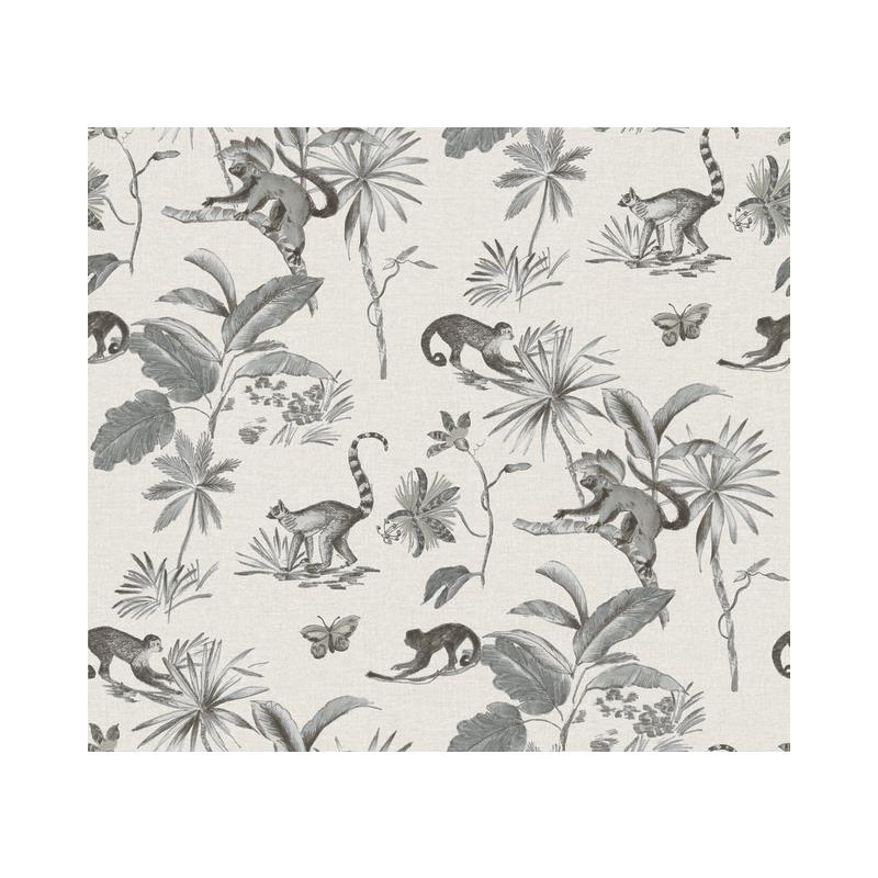 Sample PSW1354RL Botanicals and Lemurs Peel and Stick, Wildlife by York Wallpaper
