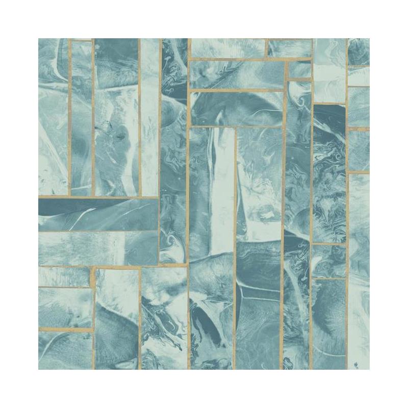 Sample DL2988 Natural Splendor, Moonbeams  color Indigo, Foil by Candice Olson Wallpaper