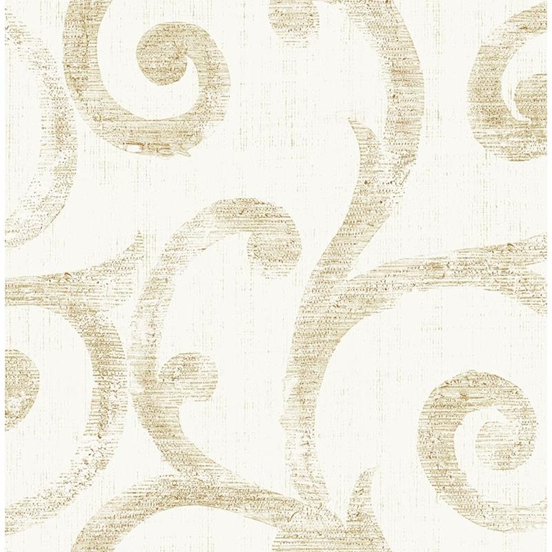 Purchase MT80808 Montage Metallic Gold Scroll by Seabrook Wallpaper