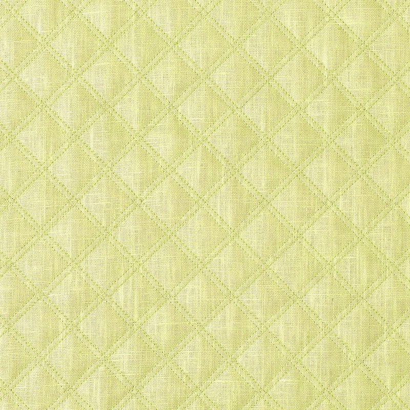Purchase sample of 62153 Thayer Quilted Linen, Pear by Schumacher Fabric