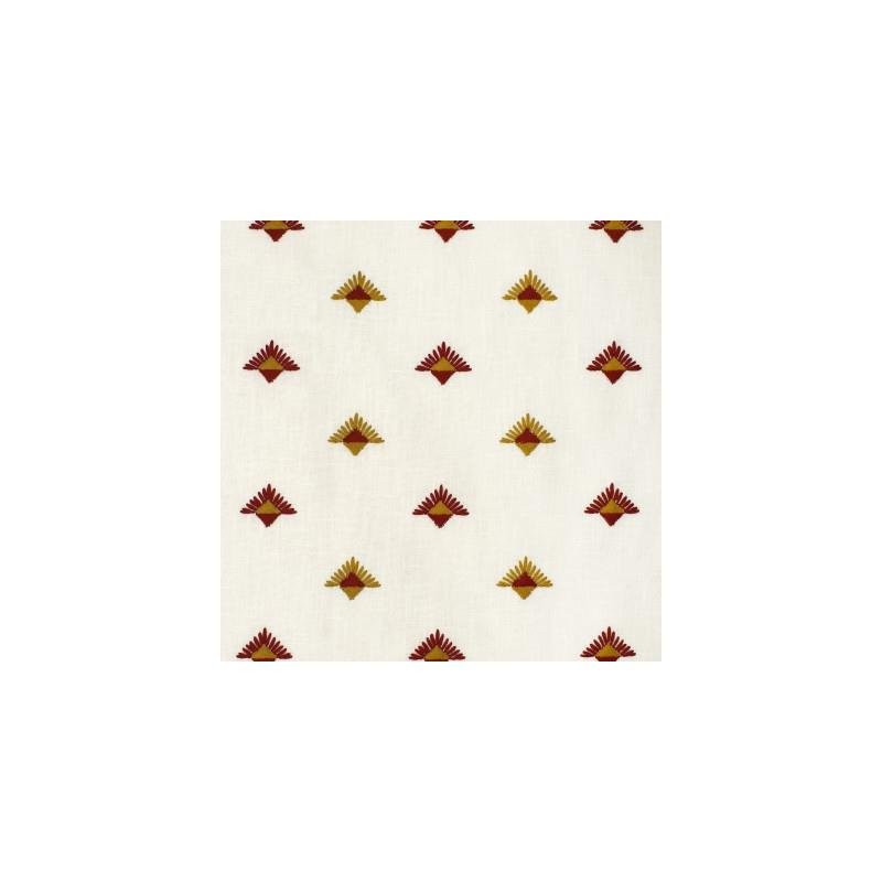 View S3637 Paprika Red Geometric Greenhouse Fabric