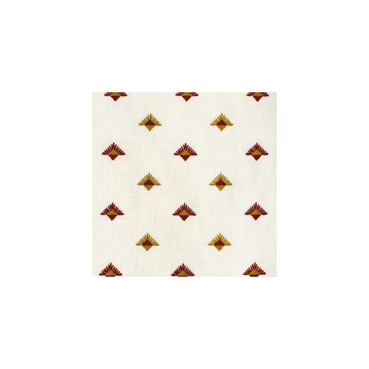 View S3637 Paprika Red Geometric Greenhouse Fabric