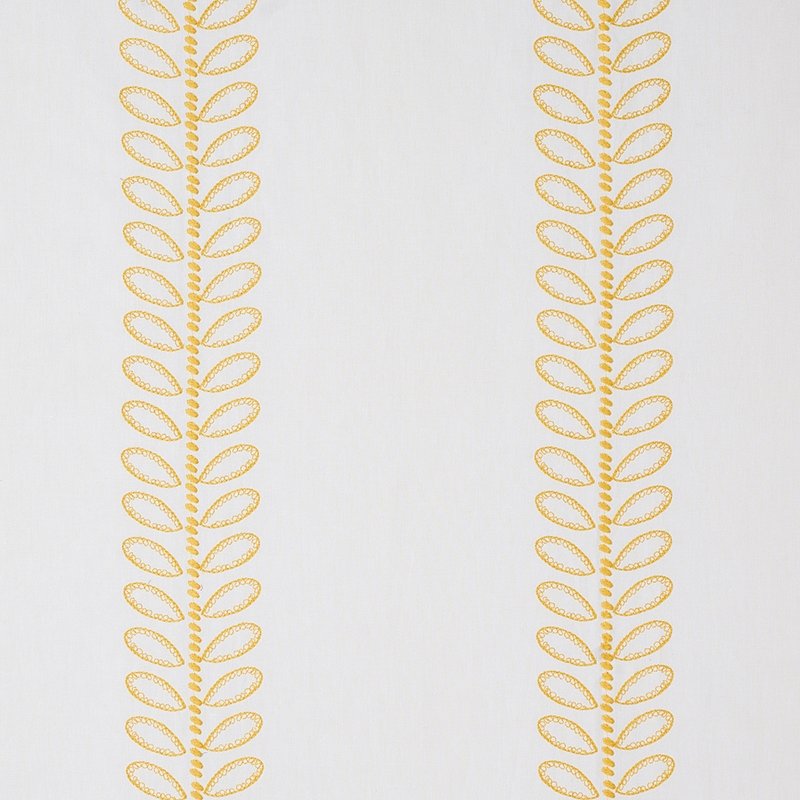 Purchase sample of 78740 Camile Embroidery, Yellow by Schumacher Fabric