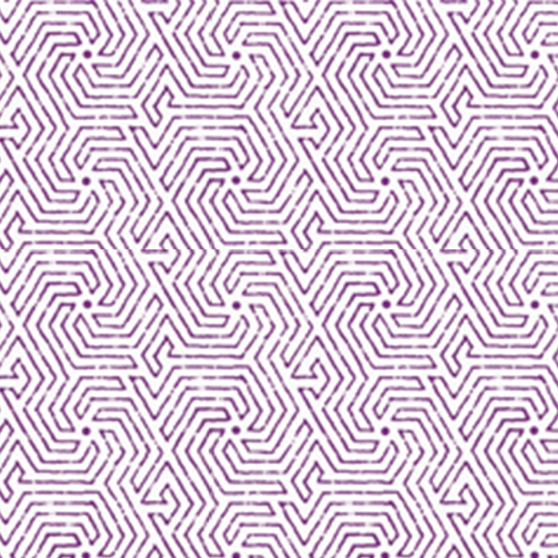 Sample 2510-12WP Maze, Purple,White  by Quadrille Wallpaper