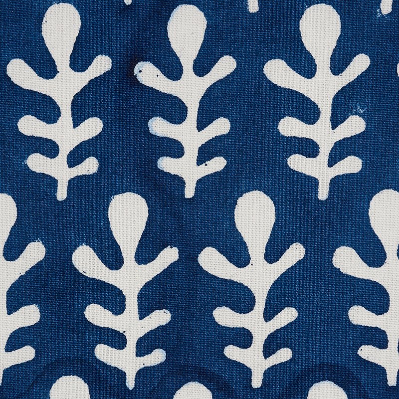Save 179241 Bagru Dark Blue Schumacher Fabric