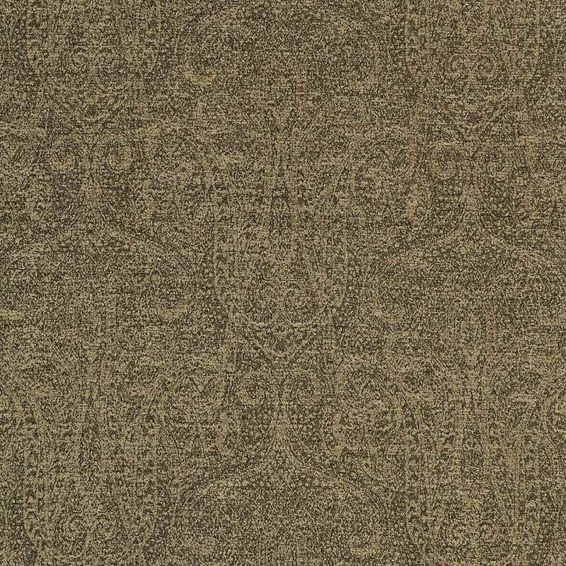 Purchase sample of 65712 Astor Chenille Paisley, Ebony by Schumacher Fabric