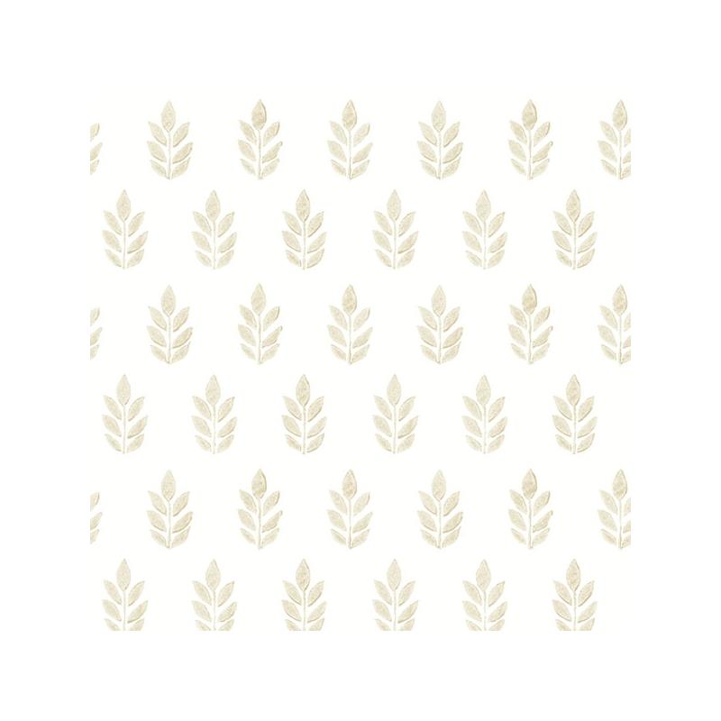 Sample 3122-11305 Flora and Fauna Ervic Blue Leaf Block Print by Chesapeake Wallpaper