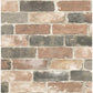 Sample 2904-22320 Fresh Start Kitchen and Bath, Cody Red Reclaimed Bricks Wallpaper by Brewster