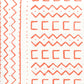 Sample AP980-06 Beau Rivage, Orange On White by Quadrille Wallpaper