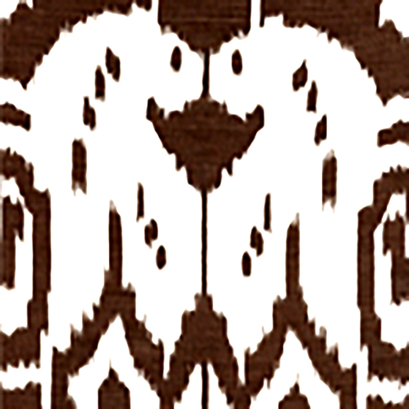 Sample 6460-05WP Island Ikat, Brown on White by Quadrille Wallpaper