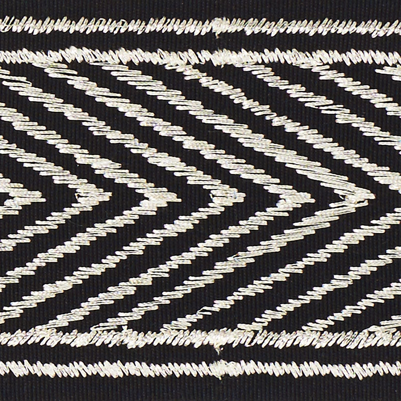 70361 | Nicholson Metallic Tape, Platinum - Schumacher Fabric