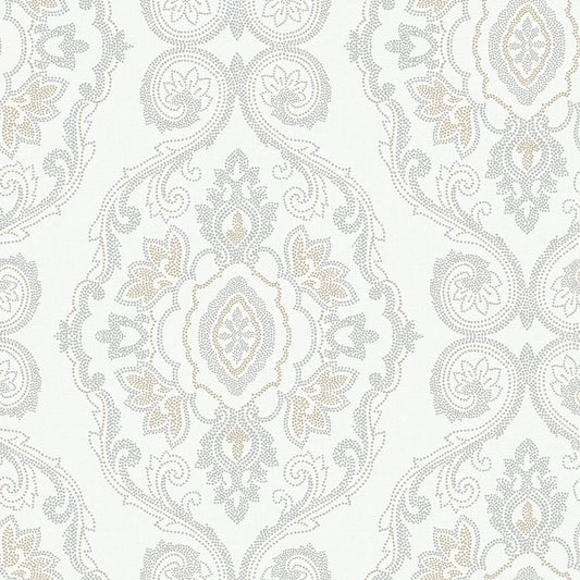 Looking MB30305 Beach House Nautical Damask Sand Dunes Damask by Seabrook Wallpaper