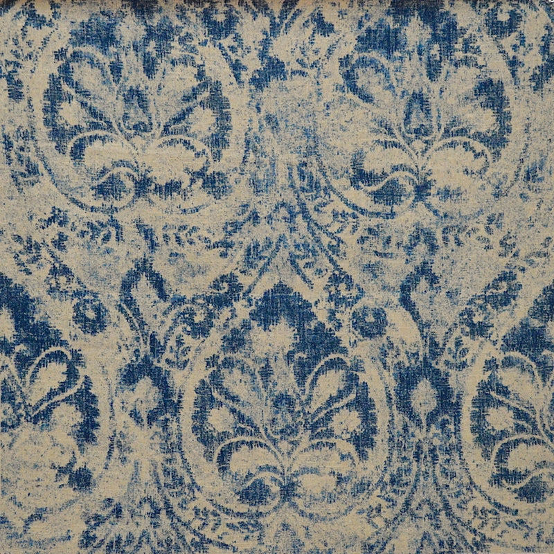Sample 8489 Racaza Ink, Blue Medallion Multipurpose Magnolia Fabric