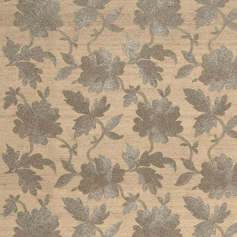 Purchase sample of 66850 Moon Garden, Pewter by Schumacher Fabric