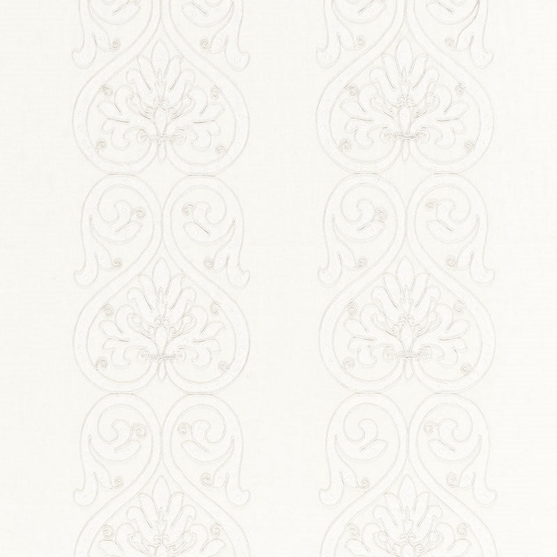 Buy 67640 Medici Embroidery Blanc by Schumacher Fabric