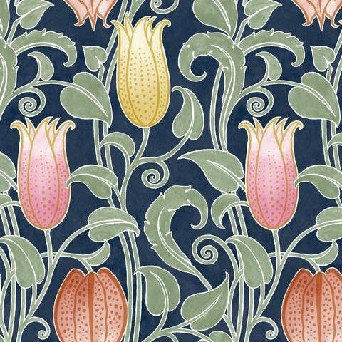 Select AC9203 Canterbury Bells Arts and Crafts by Ronald Redding Wallpaper
