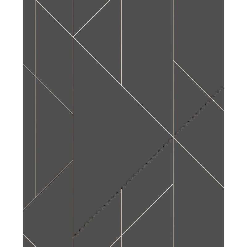 Sample 2889-25204 Plain, Simple, Useful, Torpa Charcoal Geometric by A-Street Prints Wallpaper