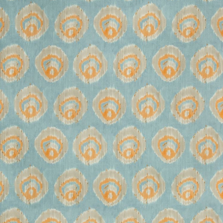 Order 2018141.125 Monaco Print Aqua/Melon multipurpose lee jofa fabric Fabric