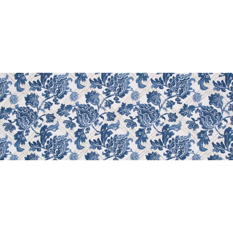 513203 | Floral Lattice | Indigo - Robert Allen Home Fabric