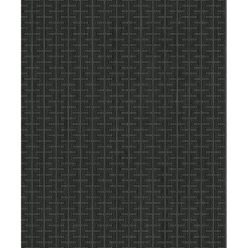 Sample ZN51800 Texture Anthology Vol.1, Black, Geometric by Seabrook Wallpaper