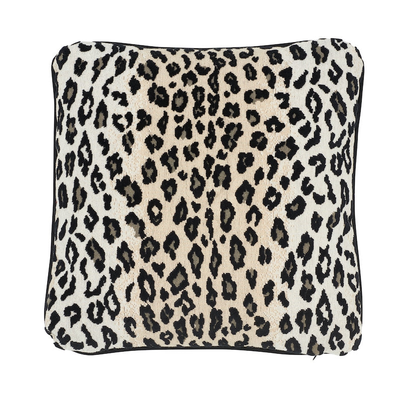 So4318206 | Safari Epingle 22" Pillow, Snow Leopard - Schumacher Pillows
