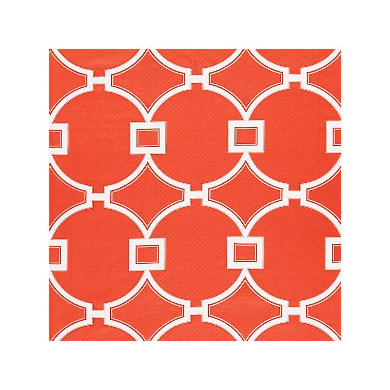 Sample 27072-003 Circle Fret, Coral - Scalamandre Fabric (SC 000327072)