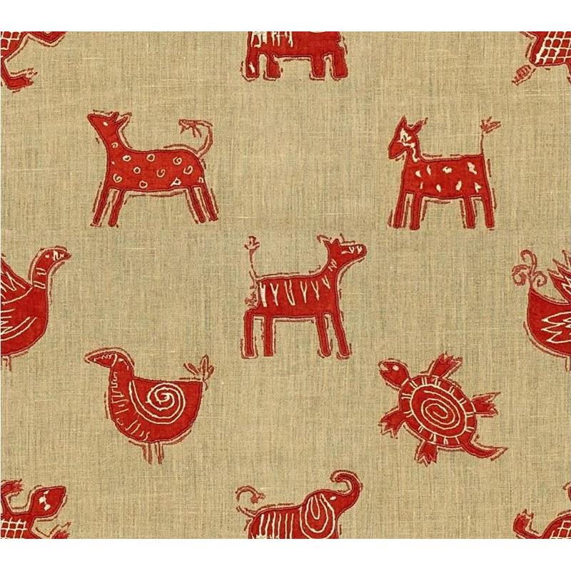 Looking 33791.1612.0 Nafana Pueblo Animal/Insects Beige by Kravet Design Fabric