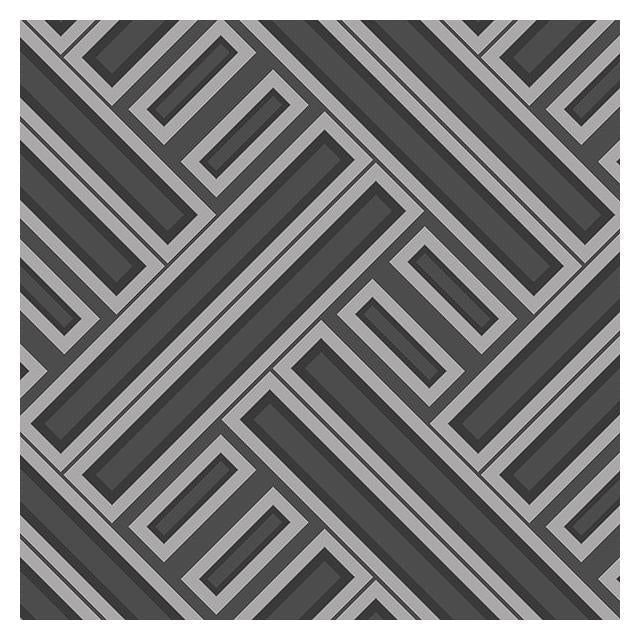 Purchase GX37603 Geometrix Black Rectangles Wallpaper by Norwall Wallpaper
