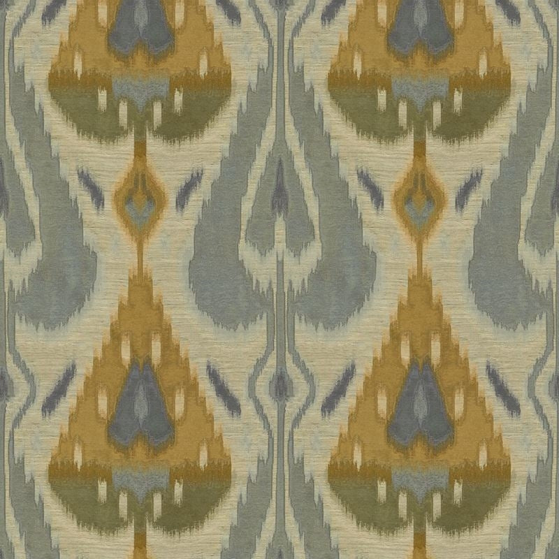 Sample 33970.5.0 Ikat Chic Quarry Blue Multipurpose Fabric by Kravet Couture