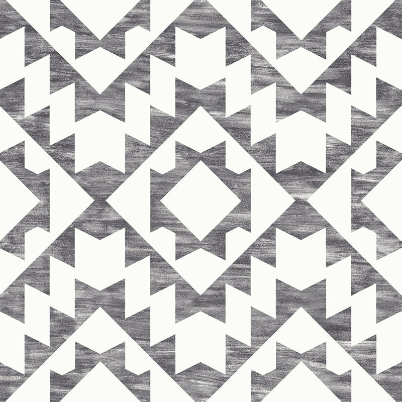 Sample DD148677 Design Department, Fantine Black Geometric Wallpaper by Brewster