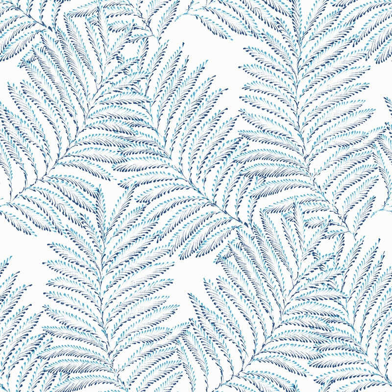 Sample 2973-90503 Daylight, Finnley Blue Inked Fern by A-Street Prints Wallpaper