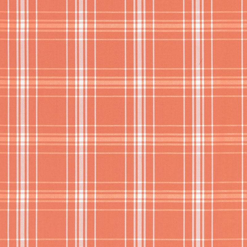 Purchase sample of 68093 Belize Plaid, Orange by Schumacher Fabric