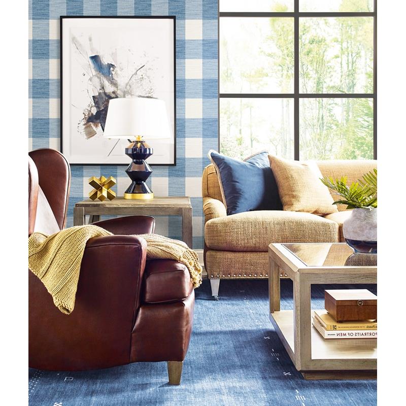 Shop Ln10802 Rugby Gingham Seabrook Wallpaper