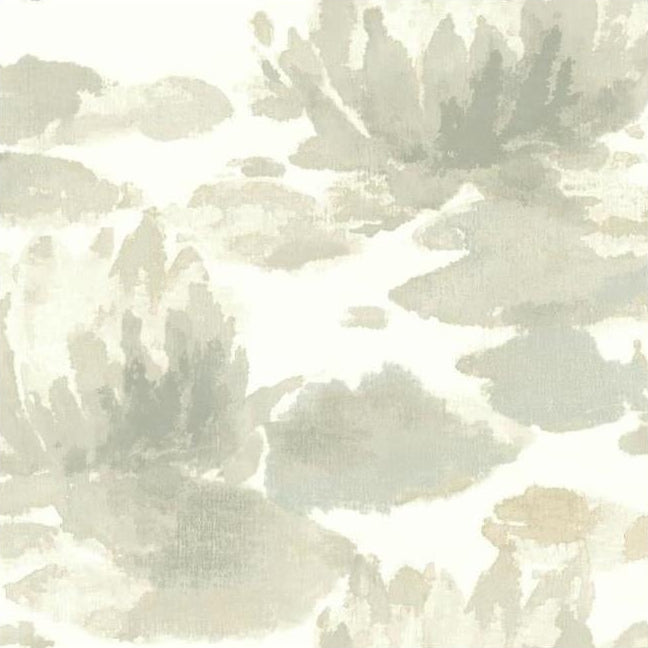 Buy NA0524 Botanical Dreams Water Lily Grey by Candice Olson Wallpaper