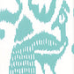 Sample 2435-51WP Bali Ii, Aqua on Almost White by Quadrille Wallpaper