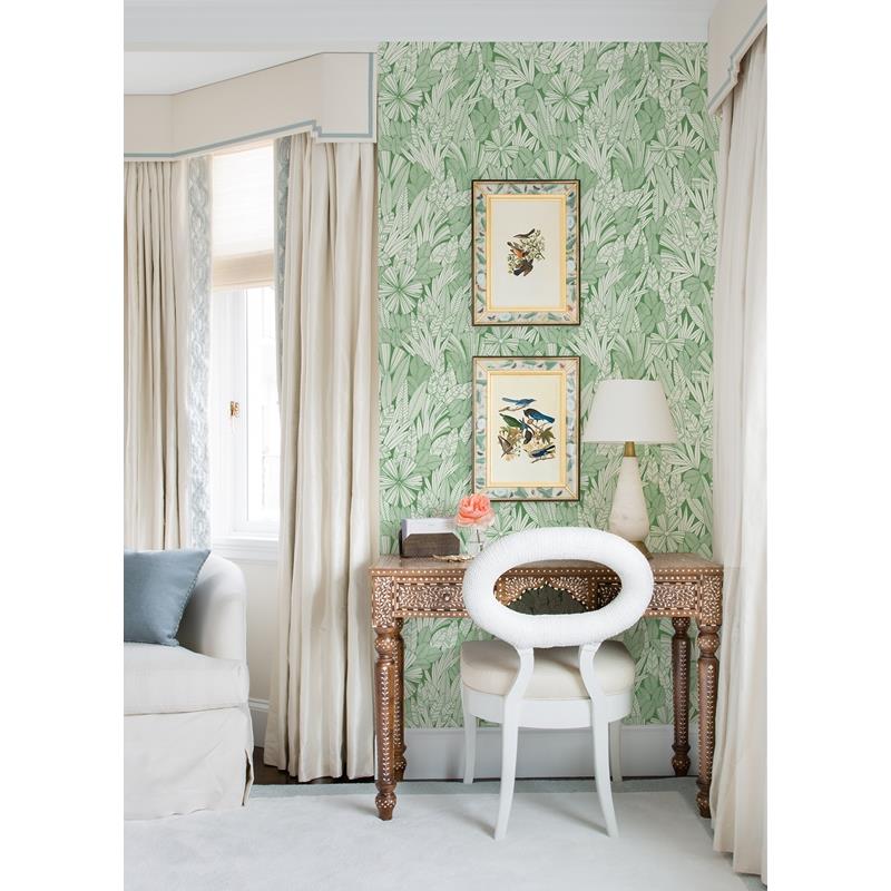 Shop 4081-26345 Happy Bannon Green Leaves Green A-Street Prints Wallpaper