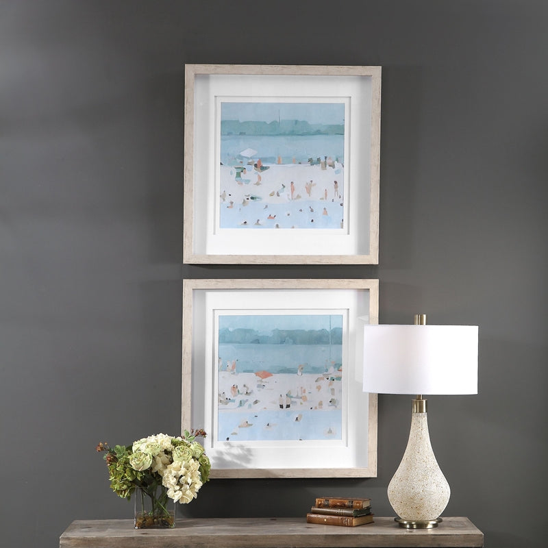 33695 | Uttermost Sea Glass Sandbar Framed Prints, Set/2 - Uttermost