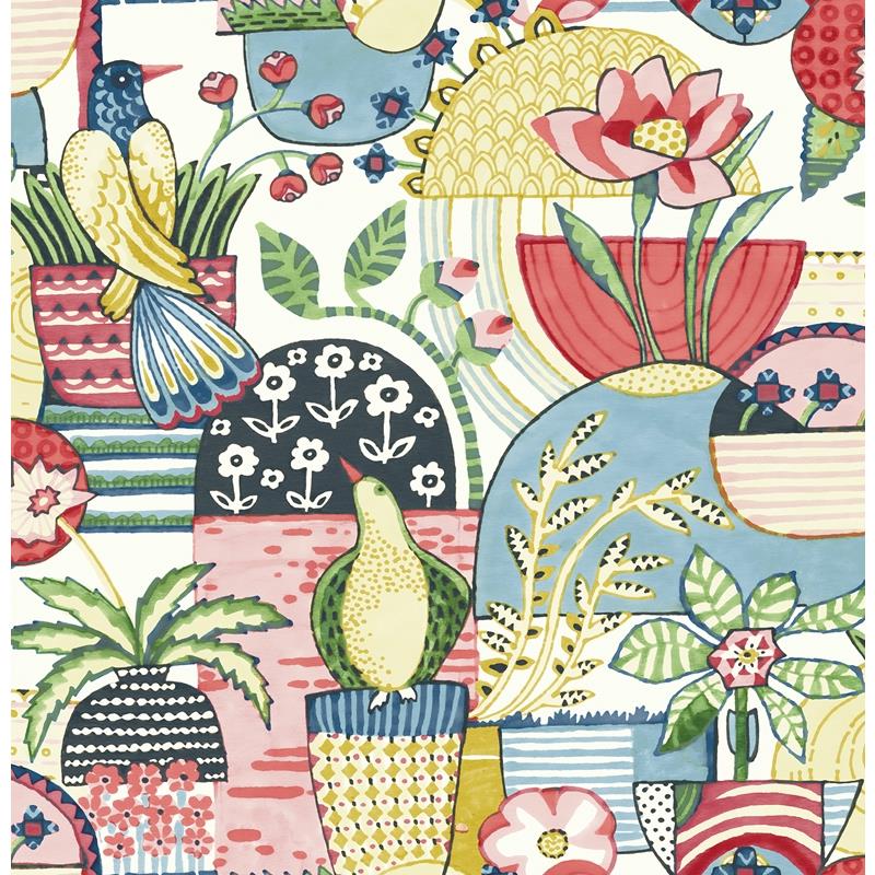 Sample CBS4517 Caroline et Bettina, Multi Avriel Peel and Stick Wallpaper by NuWallpaper