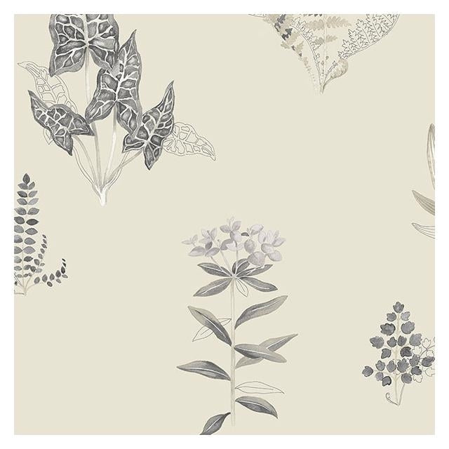 Select PA34229 Paradise Grey Floral Wallpaper by Norwall Wallpaper