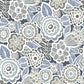 Sample NUS3160 Dream On Navy, Flowers Peel and Stick Wallpaper