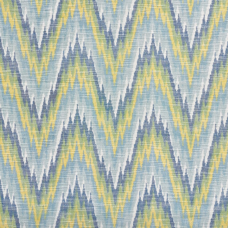 Purchase sample of 73460 Ibiza Flamestitch, Pool by Schumacher Fabric