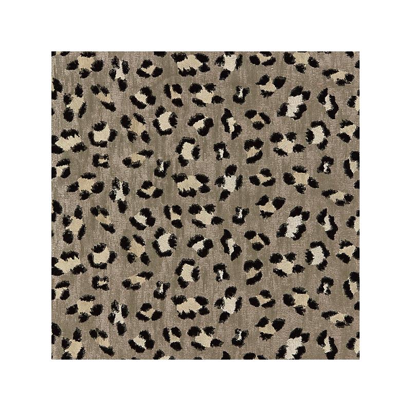 Buy 27075-003 Broderie Leopard Ebony On Silver by Scalamandre Fabric