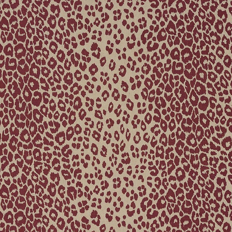 Purchase sample of 175726 Iconic Leopard, Raisin/Natural by Schumacher Fabric
