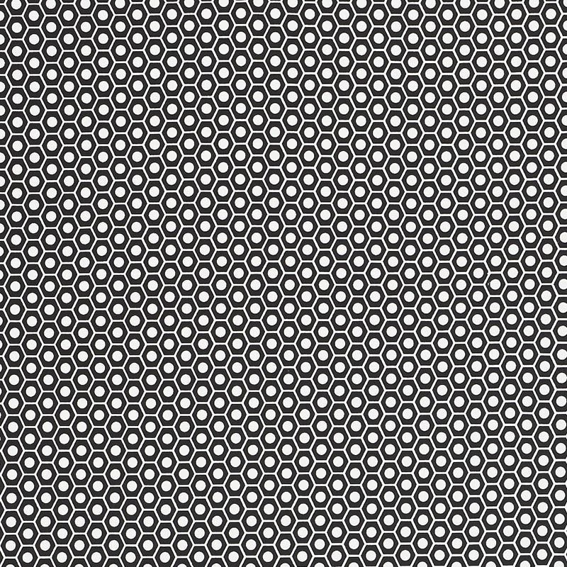 Purchase sample of 176566 Queen B Ii, Black by Schumacher Fabric