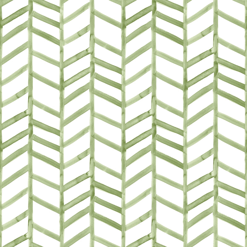 Sample 3124-13921 Thoreau, Fletching Green Geometric Wallpaper by Chesapeake