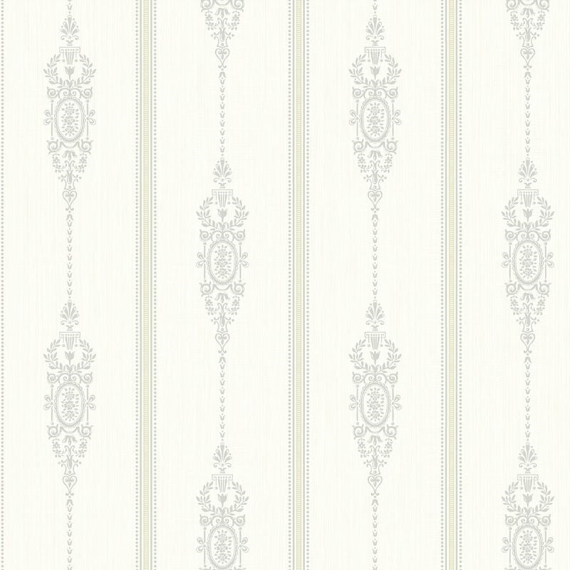 Acquire AM90605 Mulberry Place Ornamental Stripe by Wallquest Wallpaper