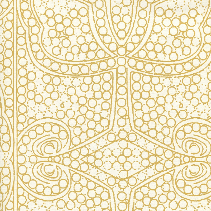 View CP1000W-02 Persia Camel on Almost White by Quadrille Wallpaper