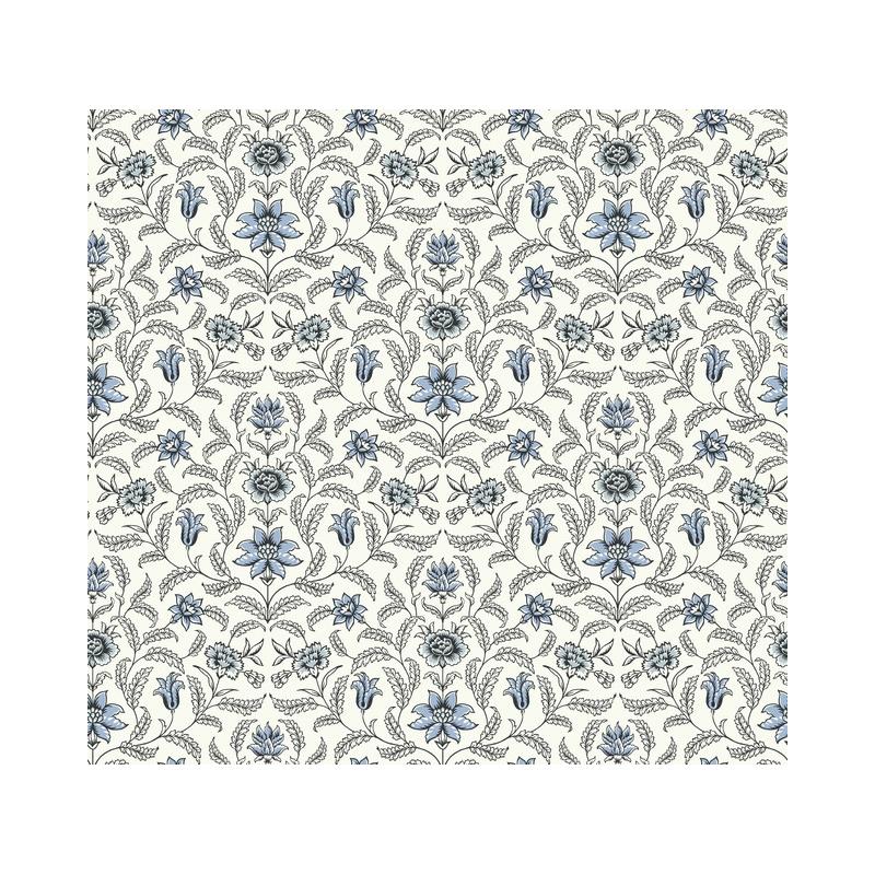 Sample GR5981 Grandmillennial, Vintage Blooms Blue York Wallpaper